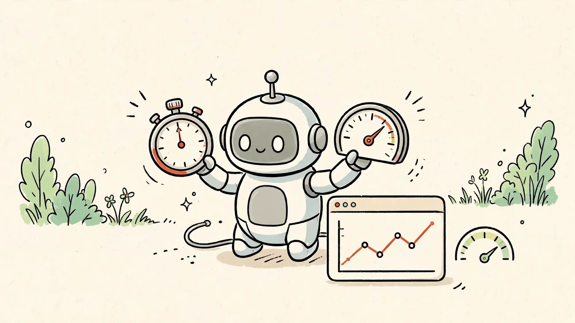 Robot đo tốc độ website bằng đồng hồ bấm giờ và đồng hồ đo tốc độ